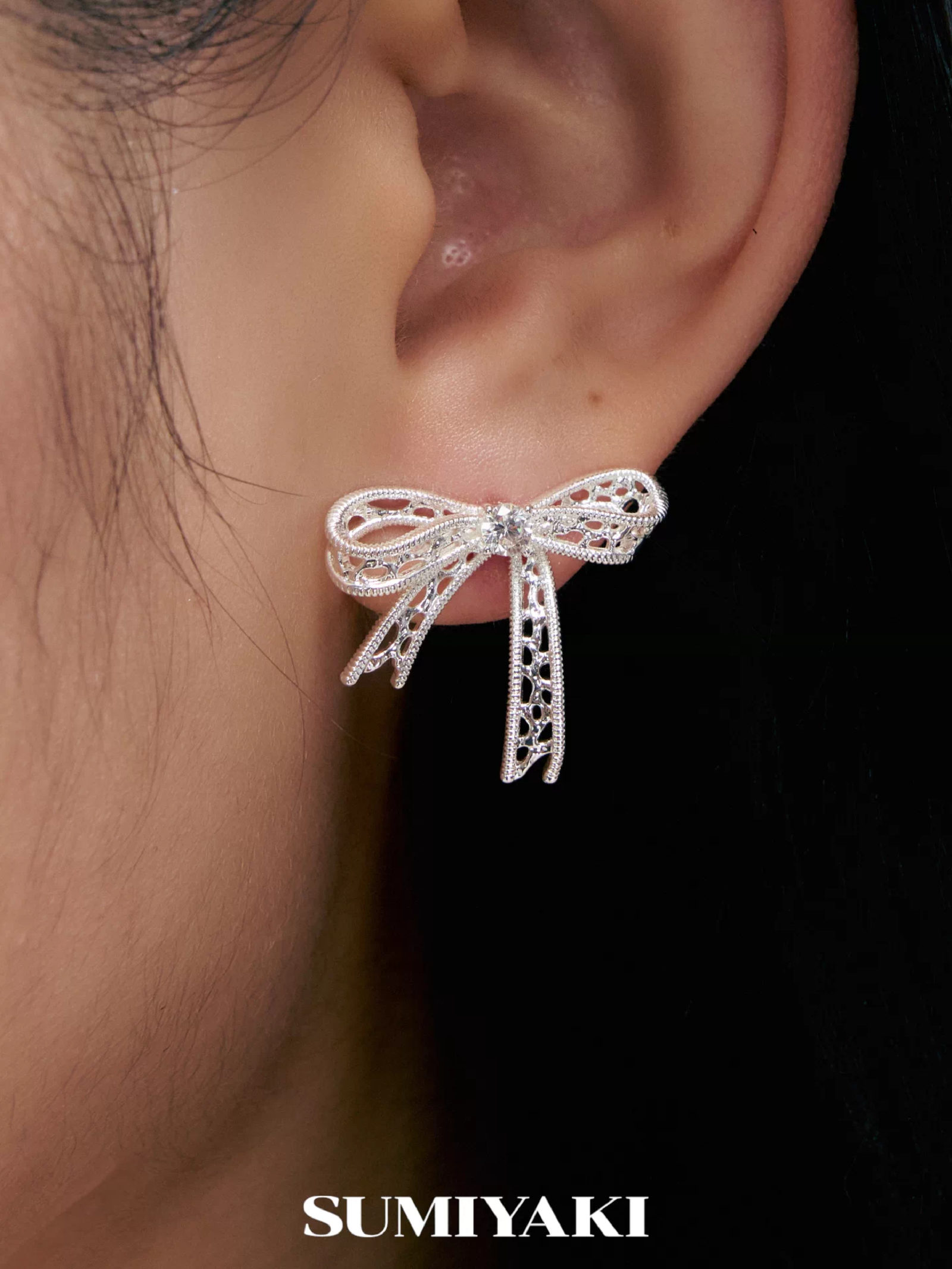 dainty ribbon studs 06 dainty ribbon studs 06