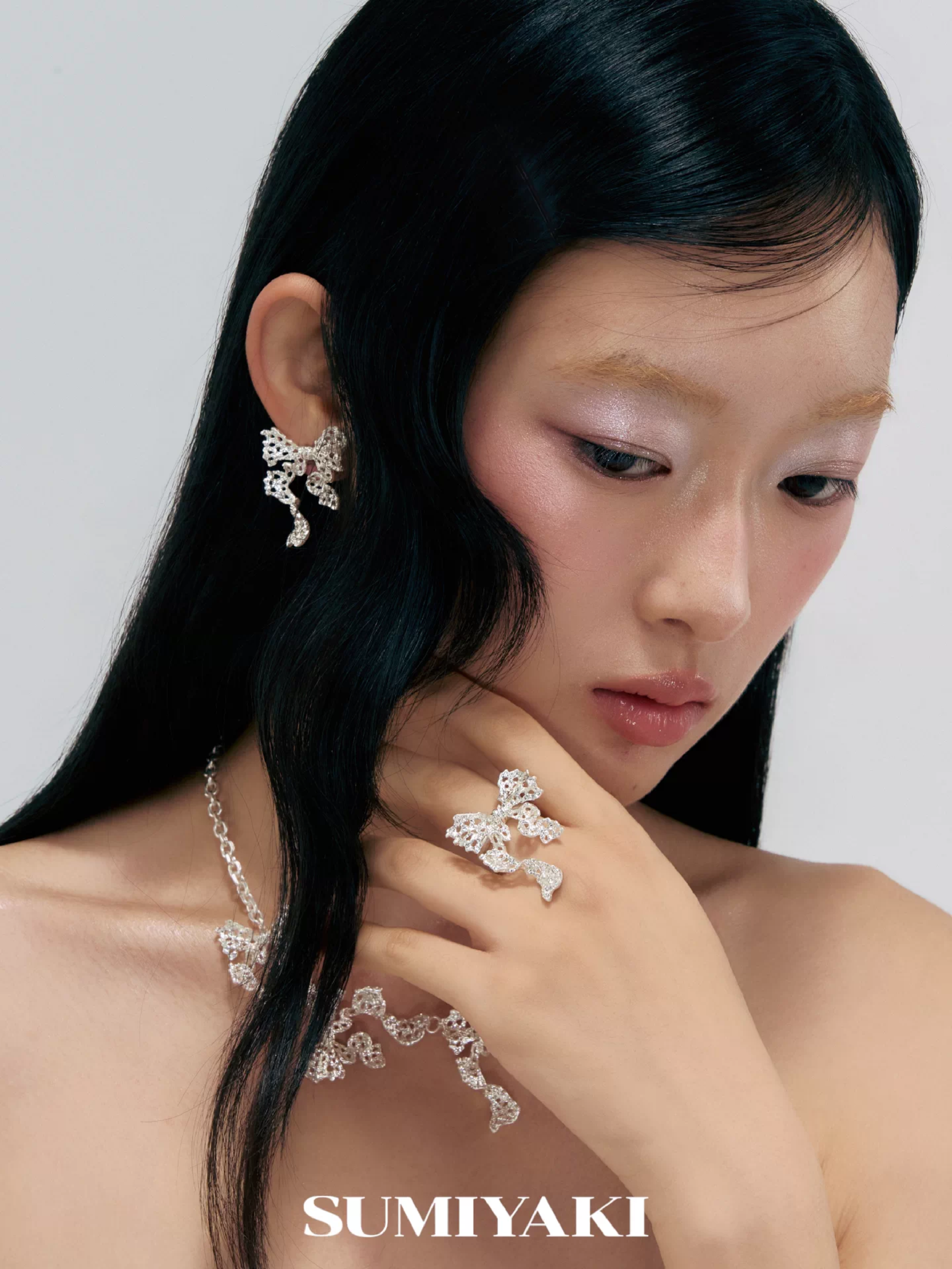 lace bow drop studs 06 lace bow drop studs 06