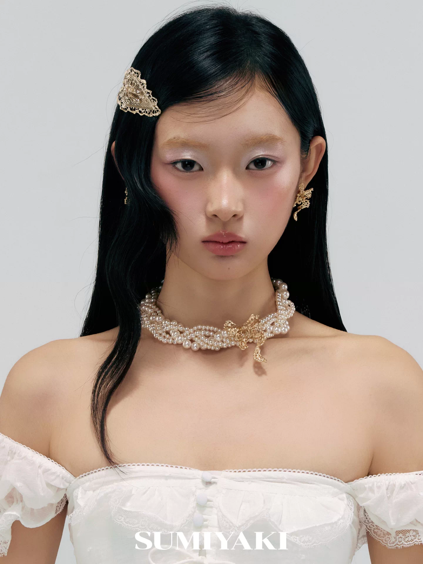 pearl bow choker 08 pearl bow choker 08