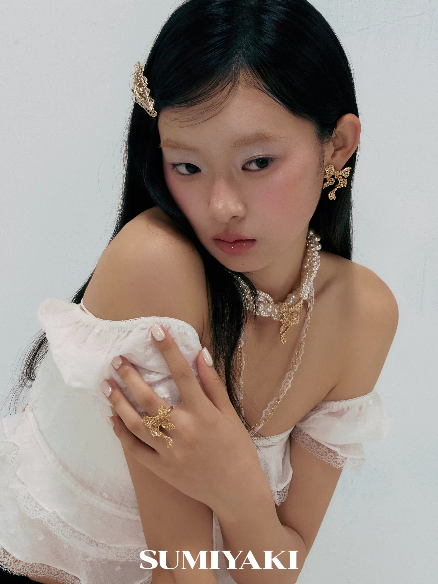 pearl bow choker 09 pearl bow choker 09