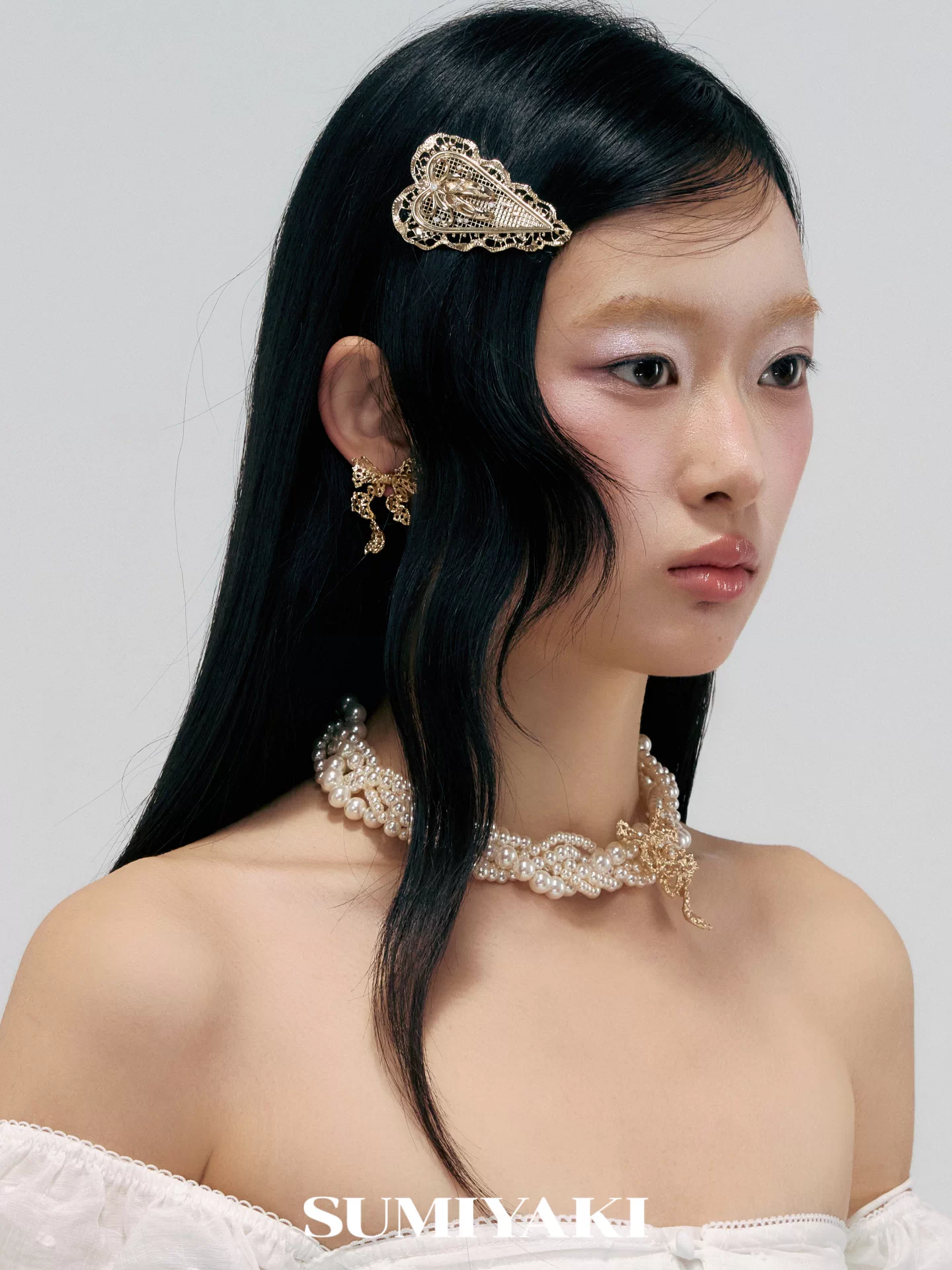 pearl bow choker 10 pearl bow choker 10