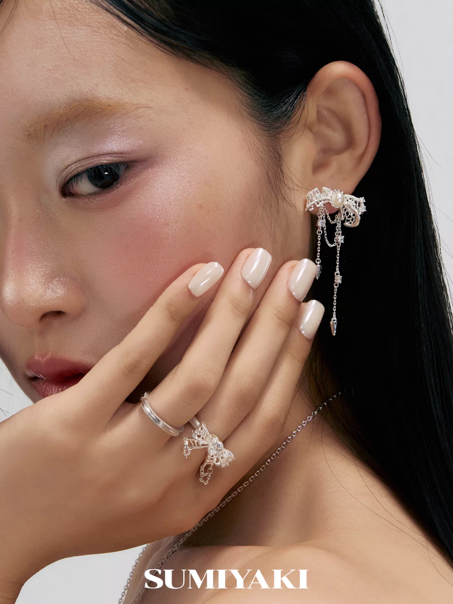 pearl bow earrings 09 pearl bow earrings 09