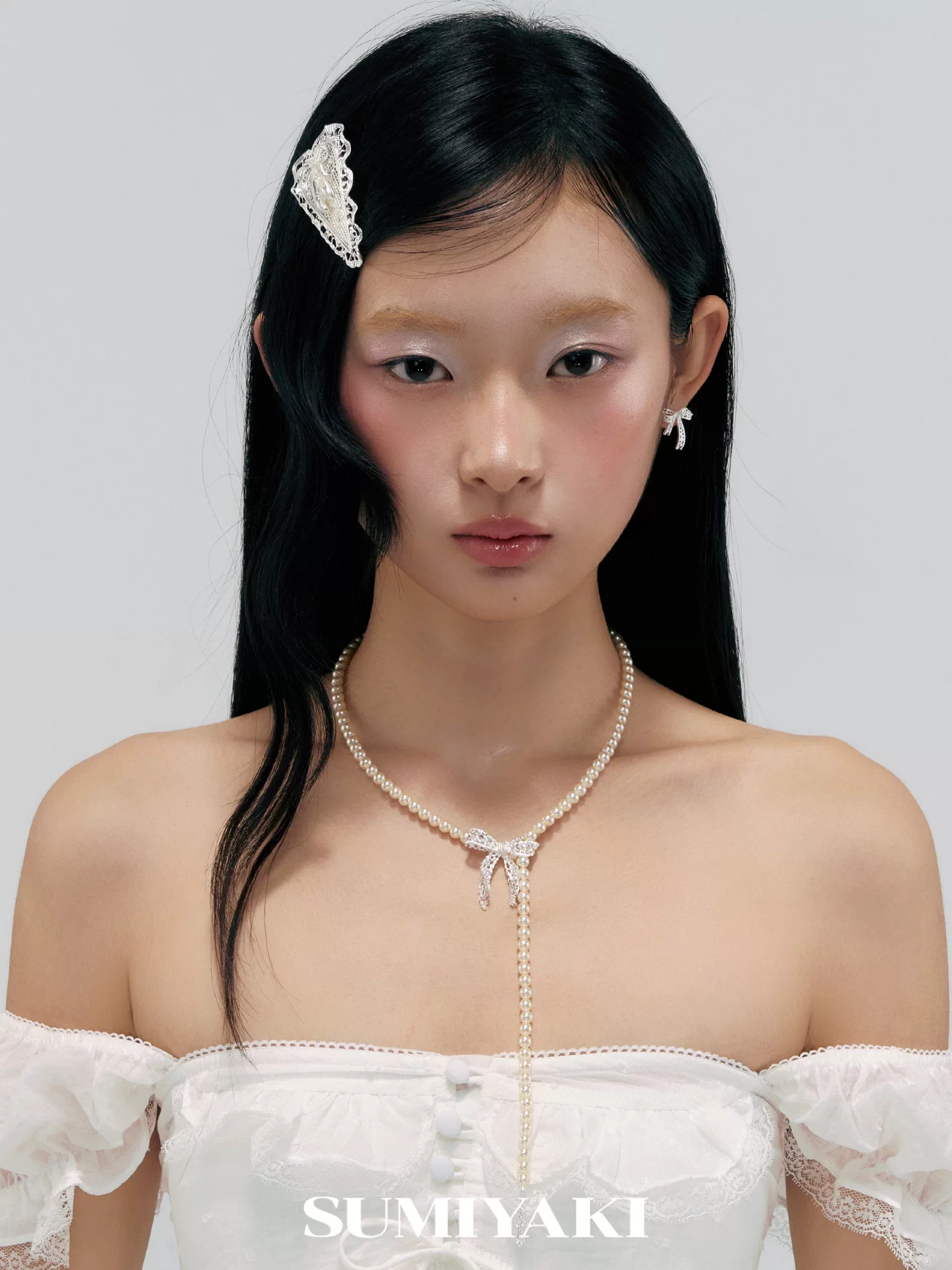 pearl bow y necklace11 pearl bow y necklace11